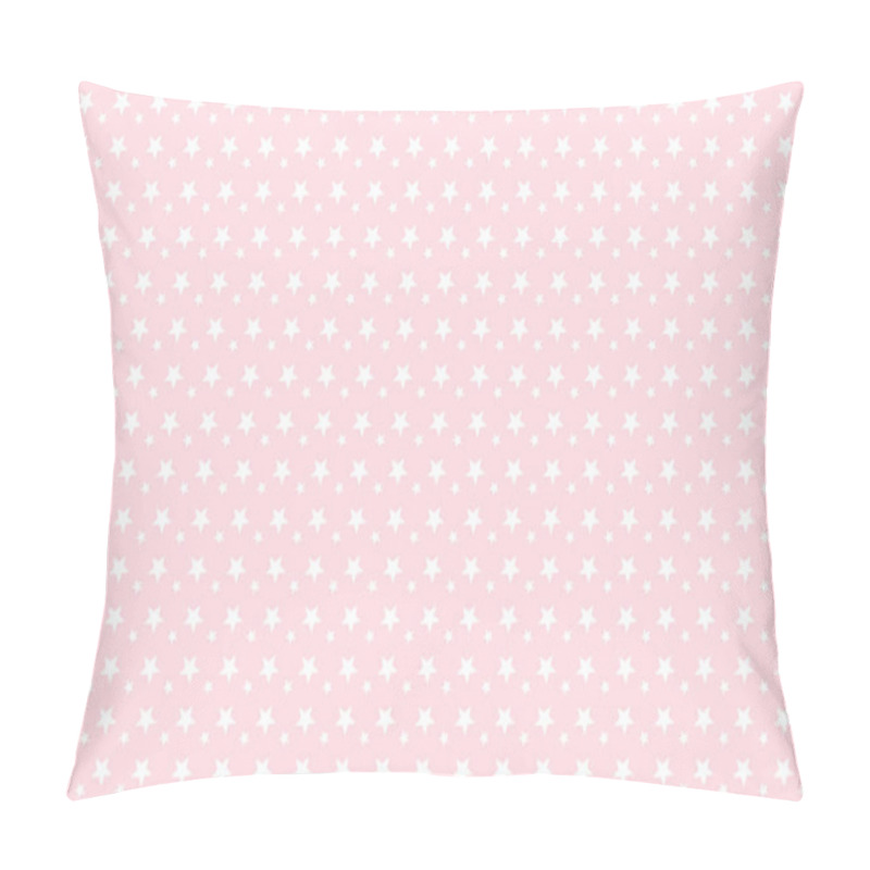 Personality  Seamless Girlish Pattern. White Stars On Pink Background. Backdrop For Invitation Card, Wrapper And Decoration Party (wedding, Baby Girl Shower, Birthday) Cute Wallpaper For Princess's Style Nursery. Pillow Covers