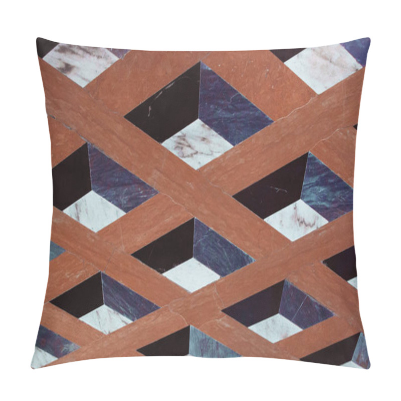 Personality  Floor Tiles As Geometric Background In The Interior Pillow Covers