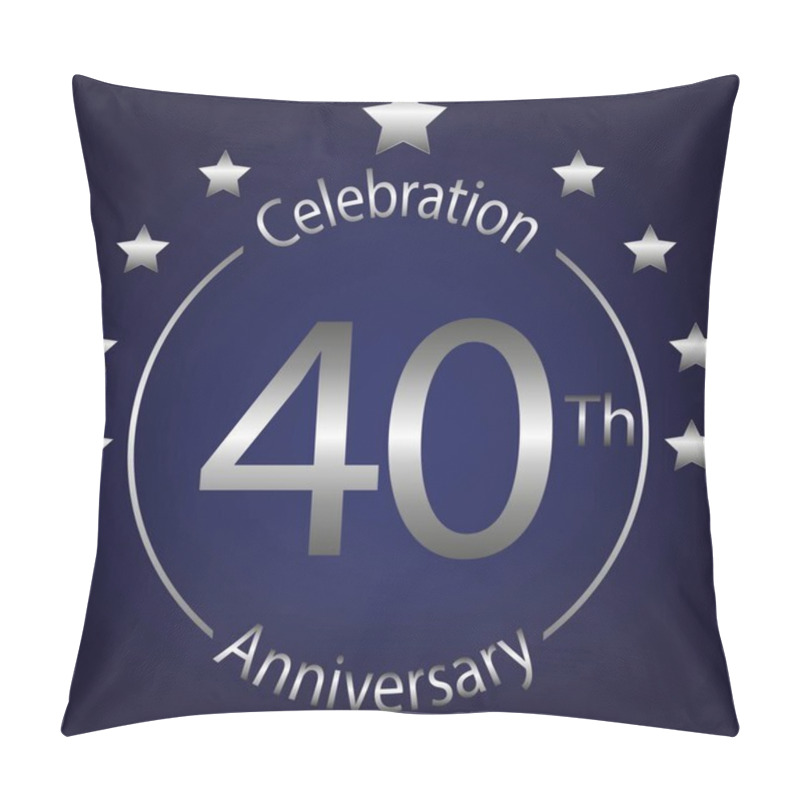 Personality  40ThCelebrationAnniversary - Celebration Of 40th Anniversary: Joy And Festivities For This Special Occasion. Perfect For Invitations, Birthday Cards, Party Decorations, And Mementos. High-quality Vector File Available. Pillow Covers