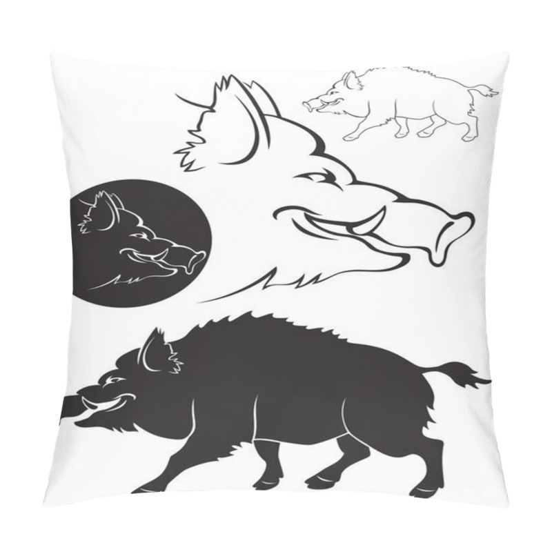 Personality  Wild Boar Pillow Covers