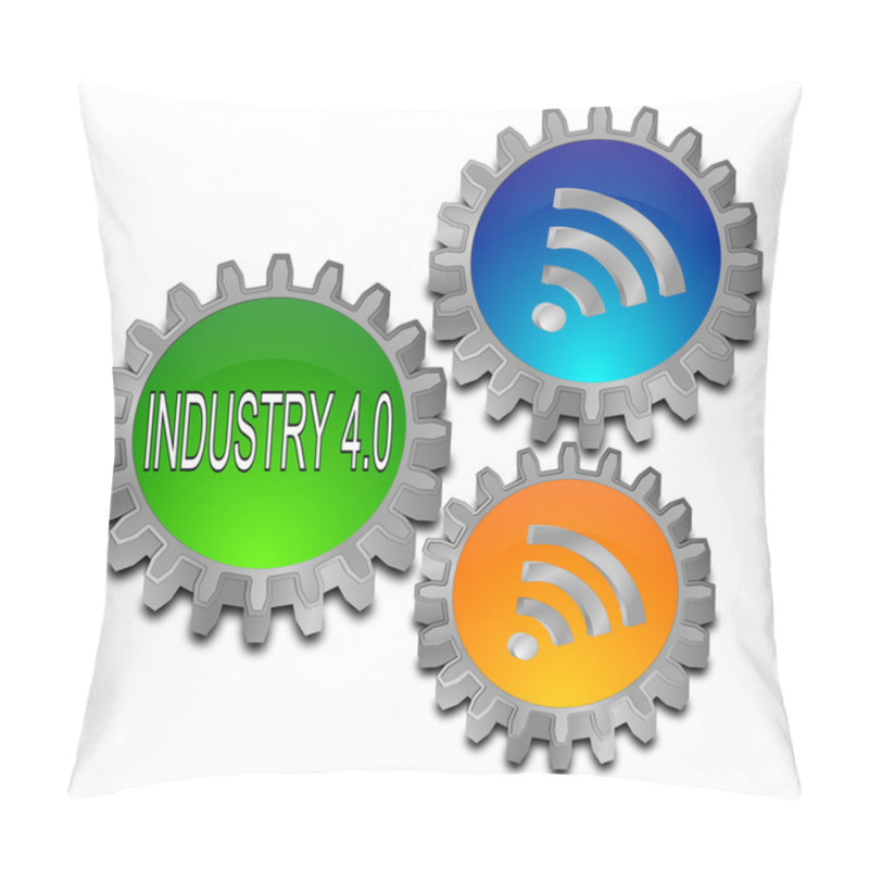 Personality  Industry 4.0 - 3D Illustration Pillow Covers