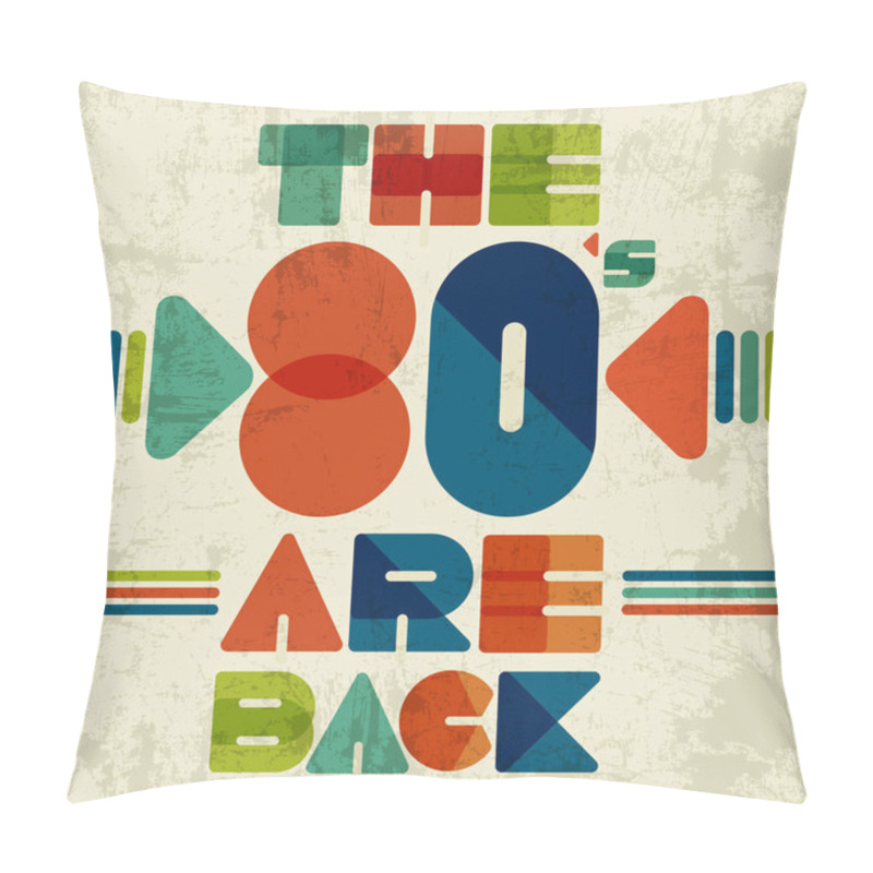 Personality  Back To The 80's. Retro Style 80s Disco Design Neon. 80s Party, 80s Fashion Pillow Covers