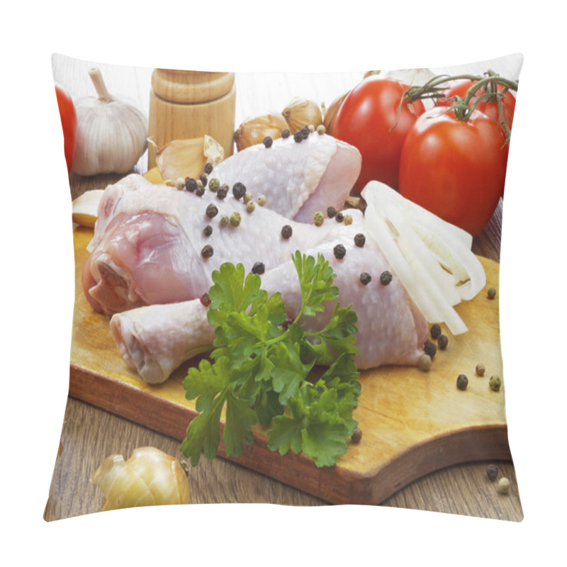 Personality  Chicken Drumstick With Vegetables Pillow Covers