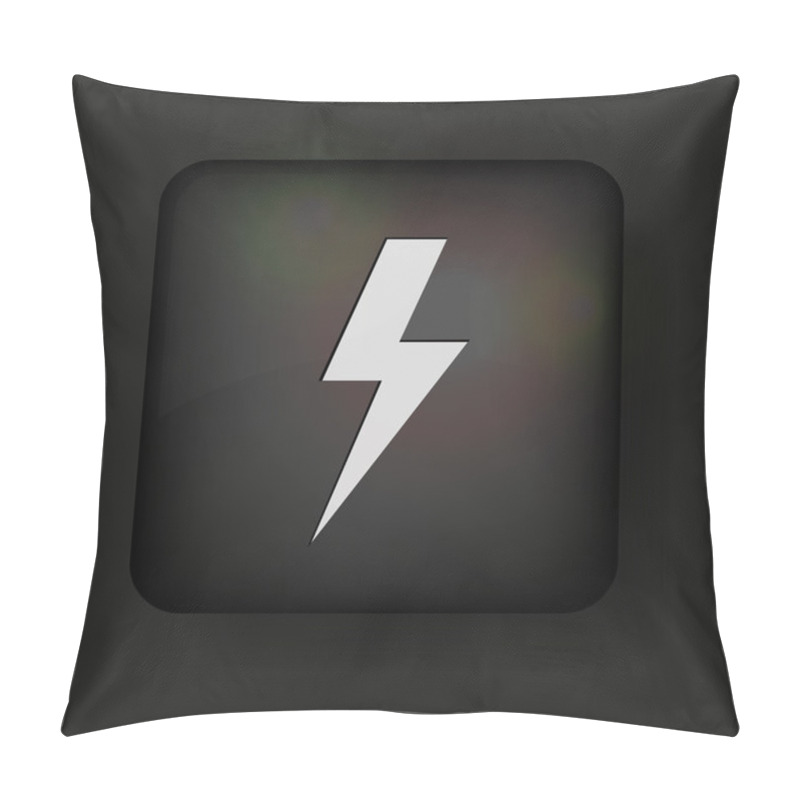 Personality  Vector Lightning Bolt Icon On Black. Eps10 Pillow Covers