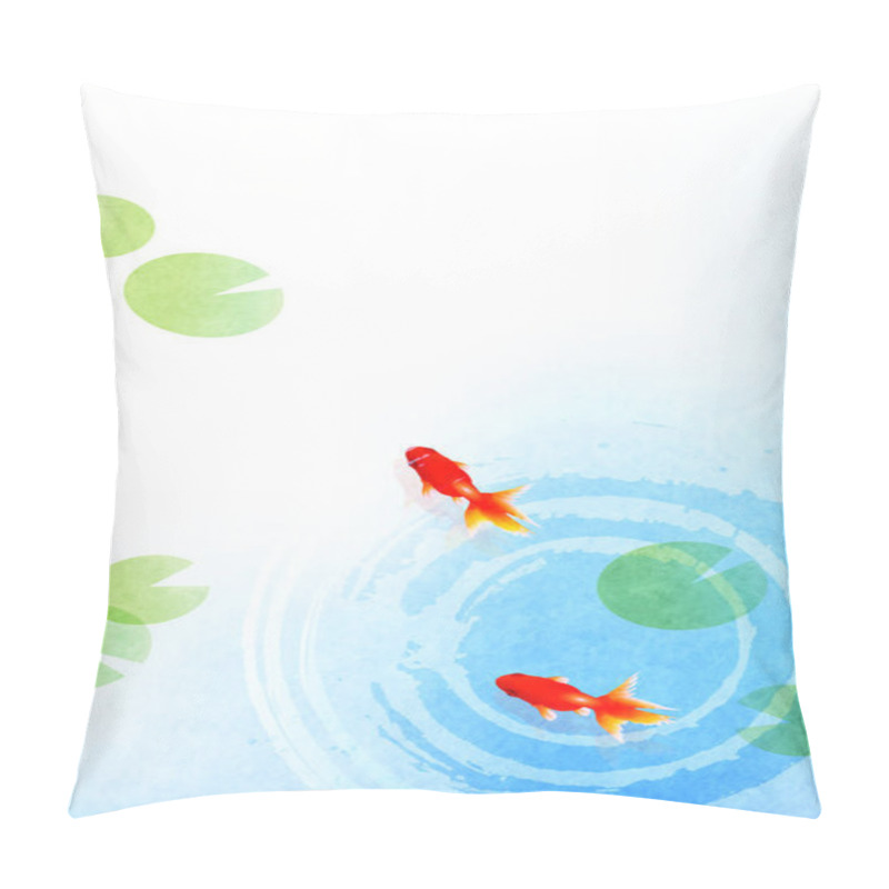 Personality  Goldfish Aquatic Plants Summer Greetings Background  Pillow Covers