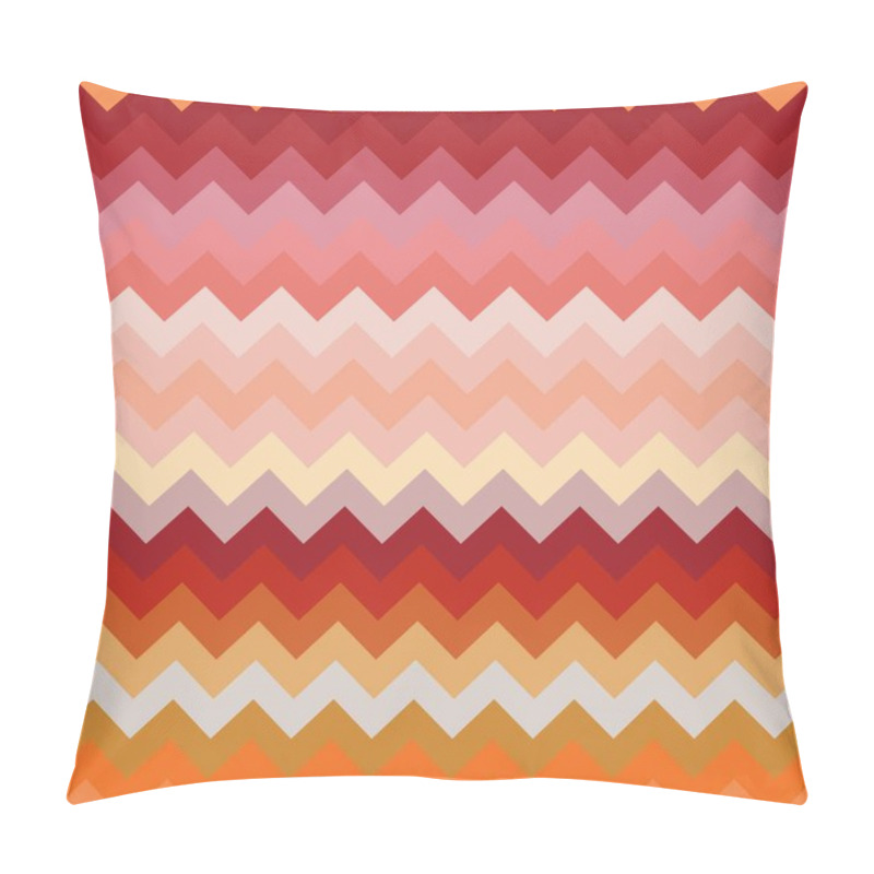 Personality  Chevron Pattern Background Zigzag Geometric, Fashion Illustration. Pillow Covers