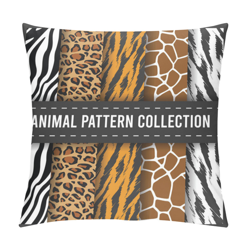 Personality  Seamless Pattern Background African Animal Print Zebra Tiger Leopard Giraffe Pillow Covers