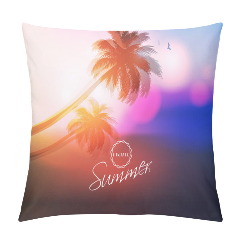 Personality  Paradise Island In Sunset Pillow Covers