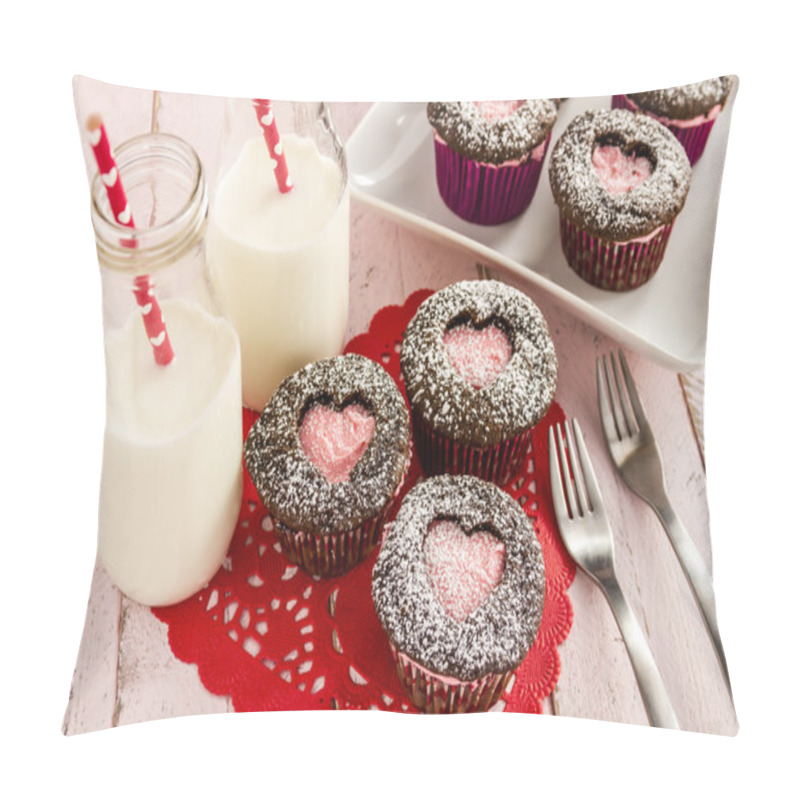 Personality  Valentines Day Heart Cutout Cupcakes Pillow Covers