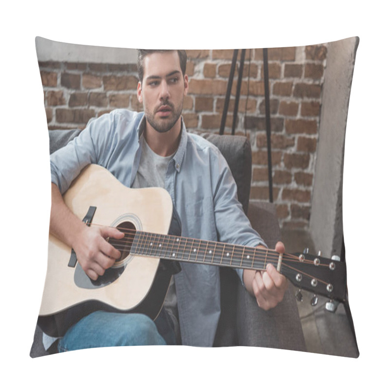 Personality  Man Playing Guitar Pillow Covers