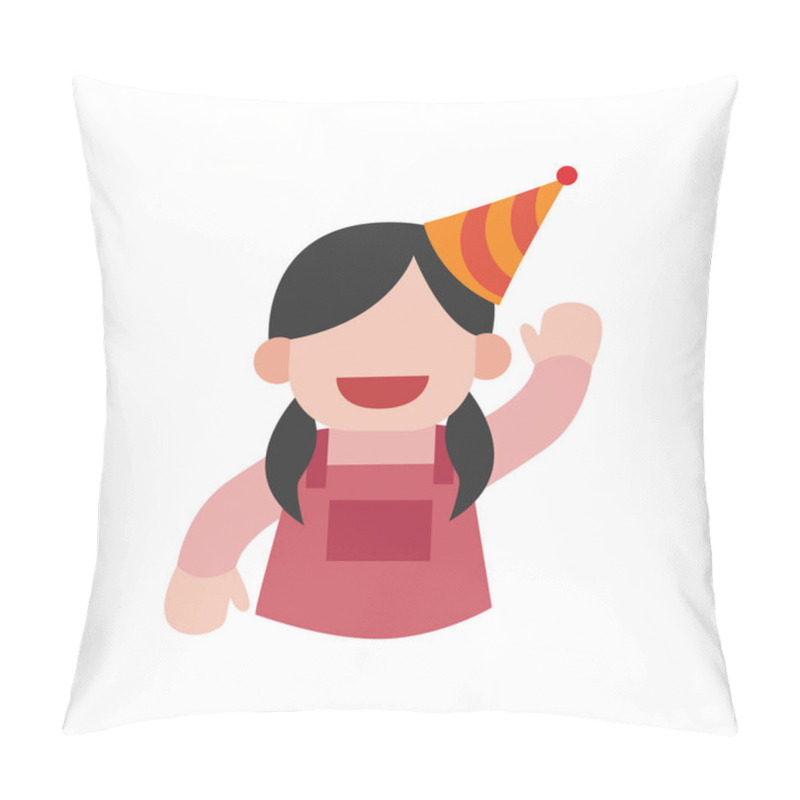 Personality  Birthday Baby With Balloon Illustration Pillow Covers