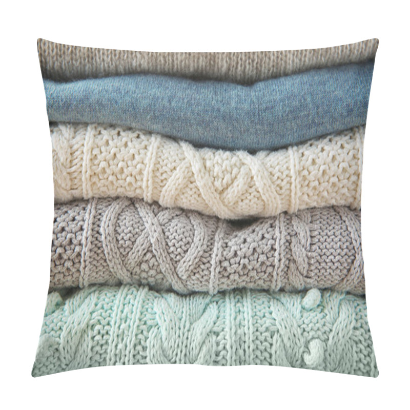 Personality  Stack Of Woolen Clothes Pillow Covers