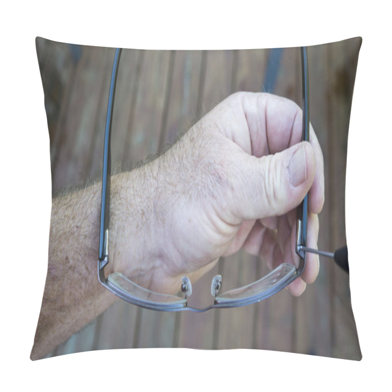 Personality  Repairing A Pair Of Precription Glasses Pillow Covers