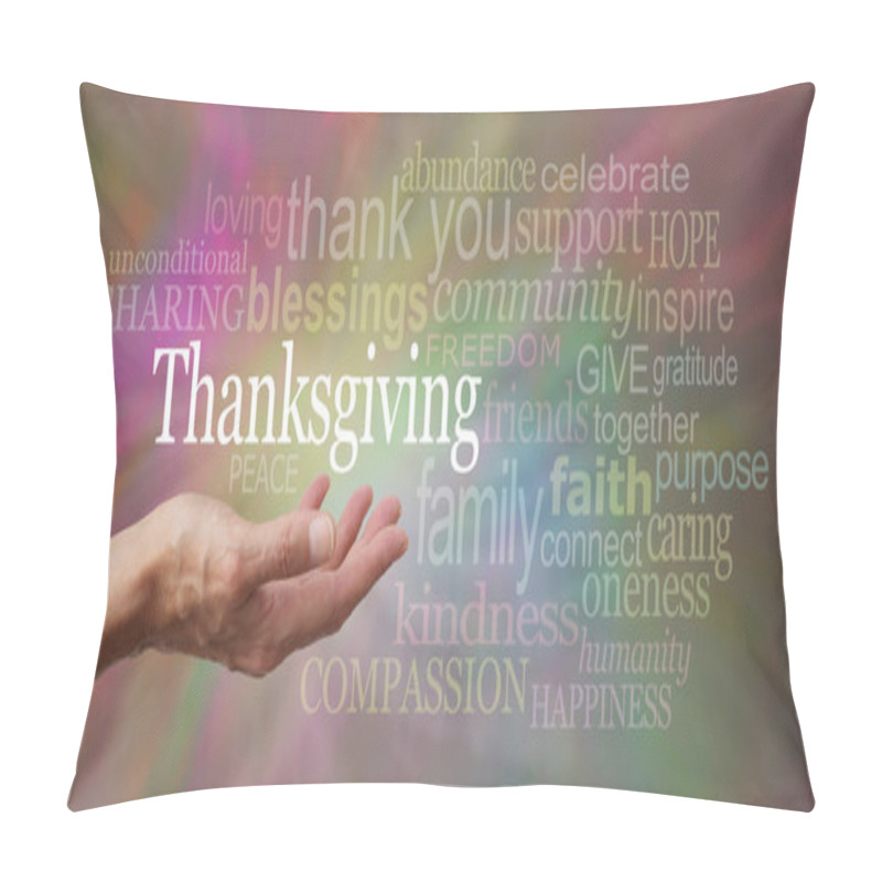 Personality  Thanksgiving In The Palm Of Your Hand Pillow Covers