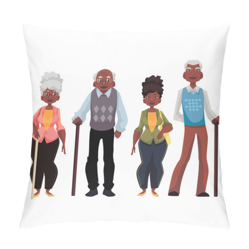 Personality  African American Old Men And Woman Pillow Covers