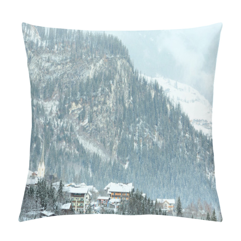 Personality  Winter Mountain Village (Austria, Tirol). Pillow Covers