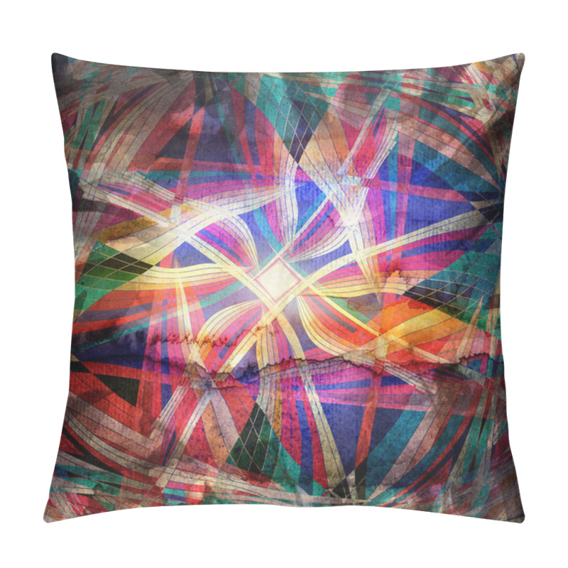 Personality  Abstract Wavy Elements Background Pillow Covers