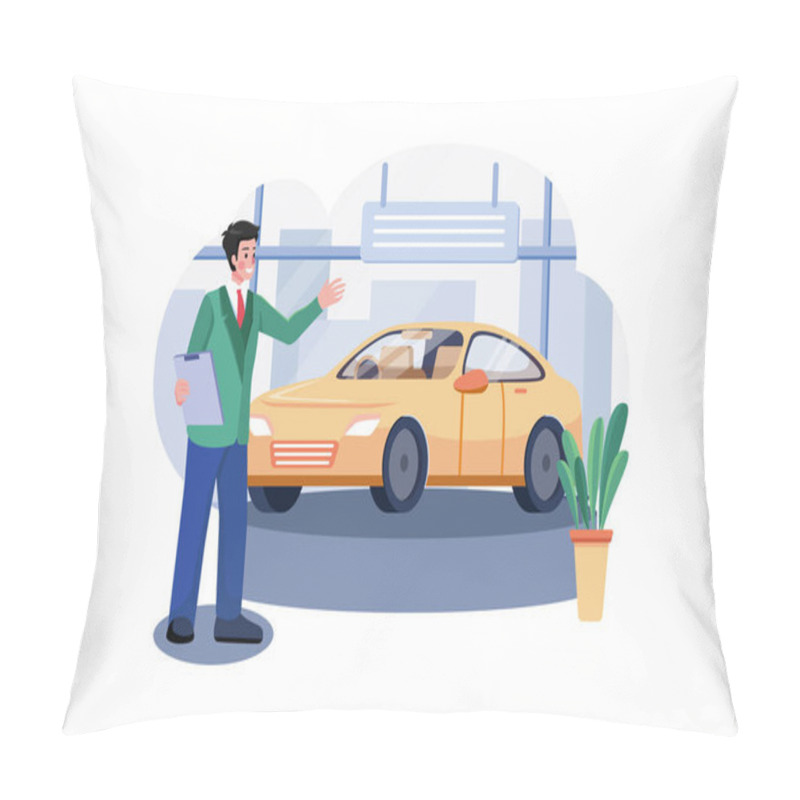 Personality  Car Showroom Manager Dealing With Car Pillow Covers