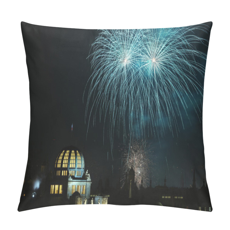 Personality  New Year Fireworks Over Prague Pillow Covers