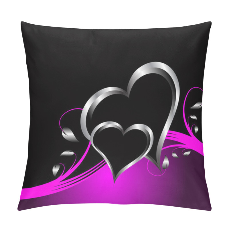 Personality  A Purple Hearts Valentines Day Background Pillow Covers