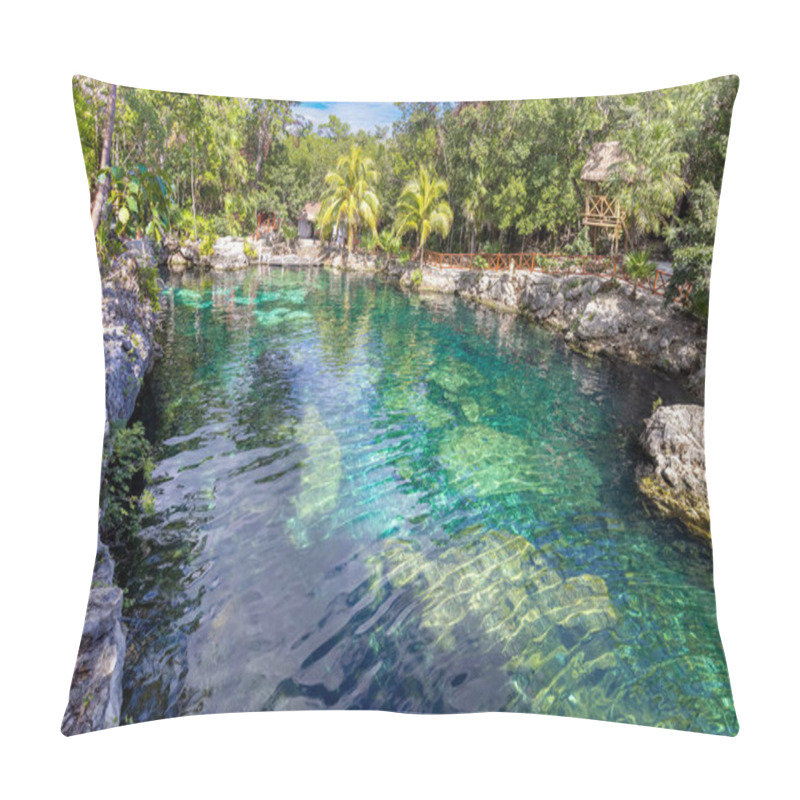 Personality  Mexico Tourism Destination, Caves And Pools Of Cenote Casa Tortuga Near Tulum And Playa Del Carmen Pillow Covers