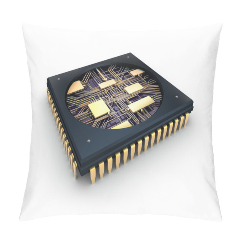 Personality  CPU Comuter Chip, Inside View Pillow Covers