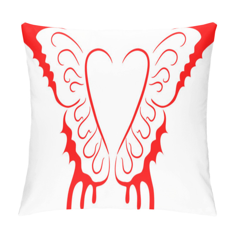 Personality  Heart With Wings Pillow Covers