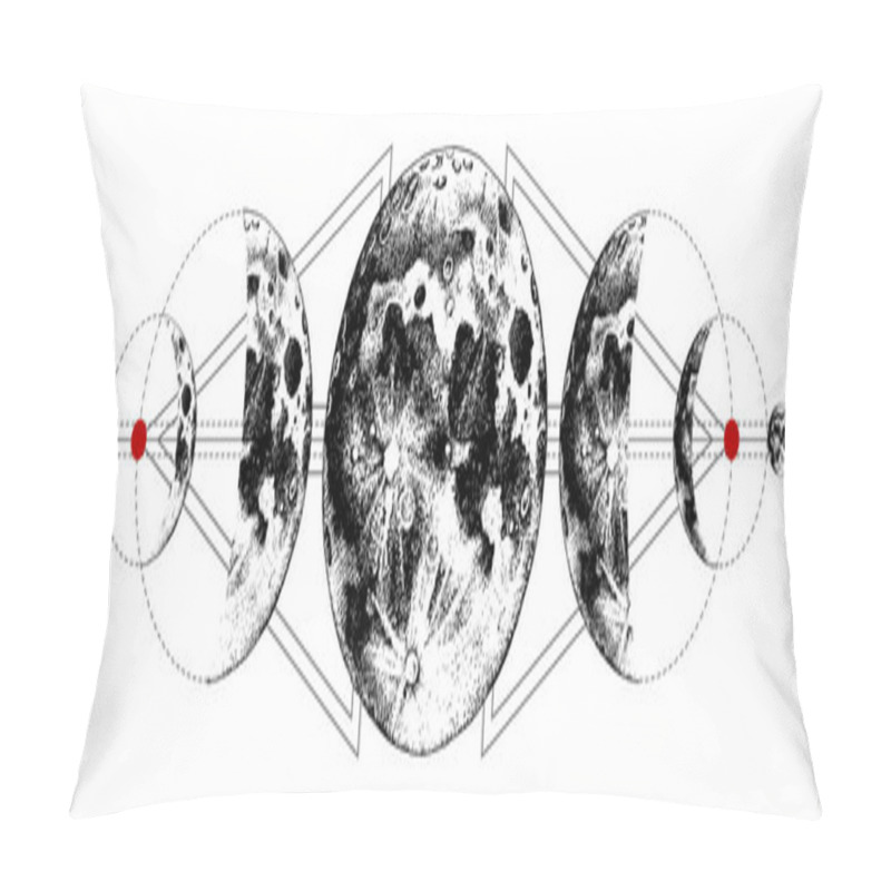 Personality  Magic Moons Tattoo Pillow Covers