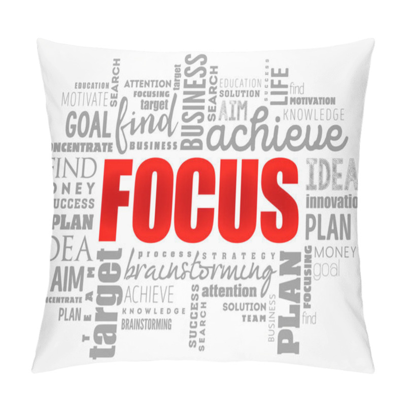 Personality  FOCUS Word Cloud Collage Pillow Covers