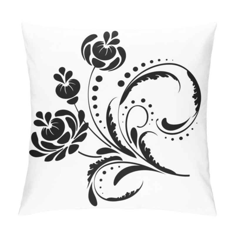 Personality  Vector Black And White Floral Vignette Pillow Covers