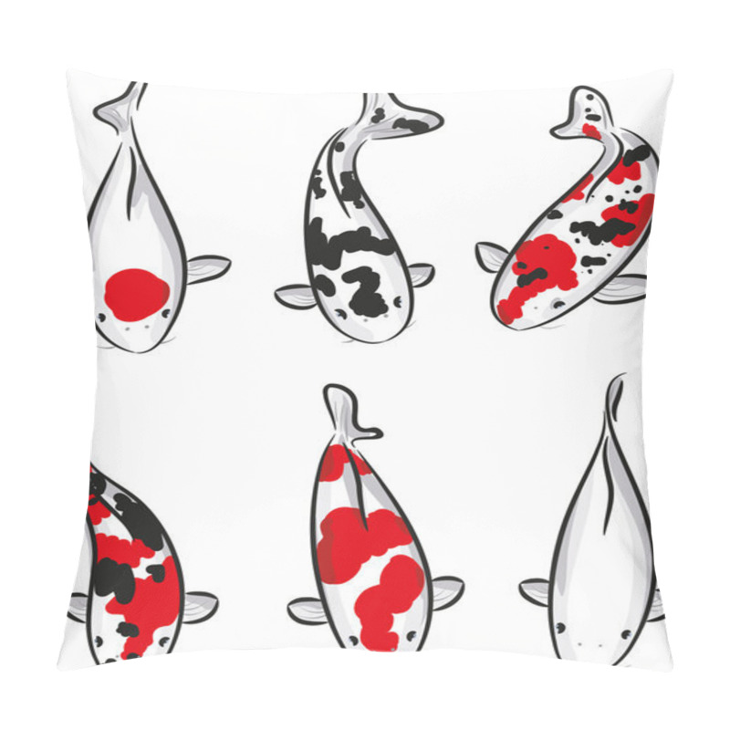 Personality  Set Of Carp Koi Pillow Covers