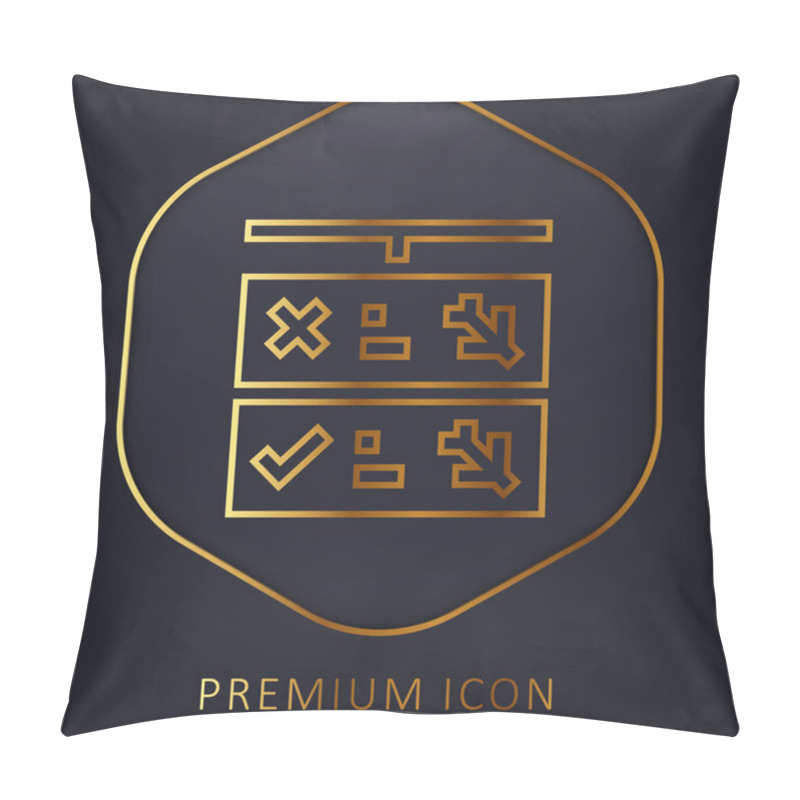 Personality  Boarding Time Golden Line Premium Logo Or Icon Pillow Covers