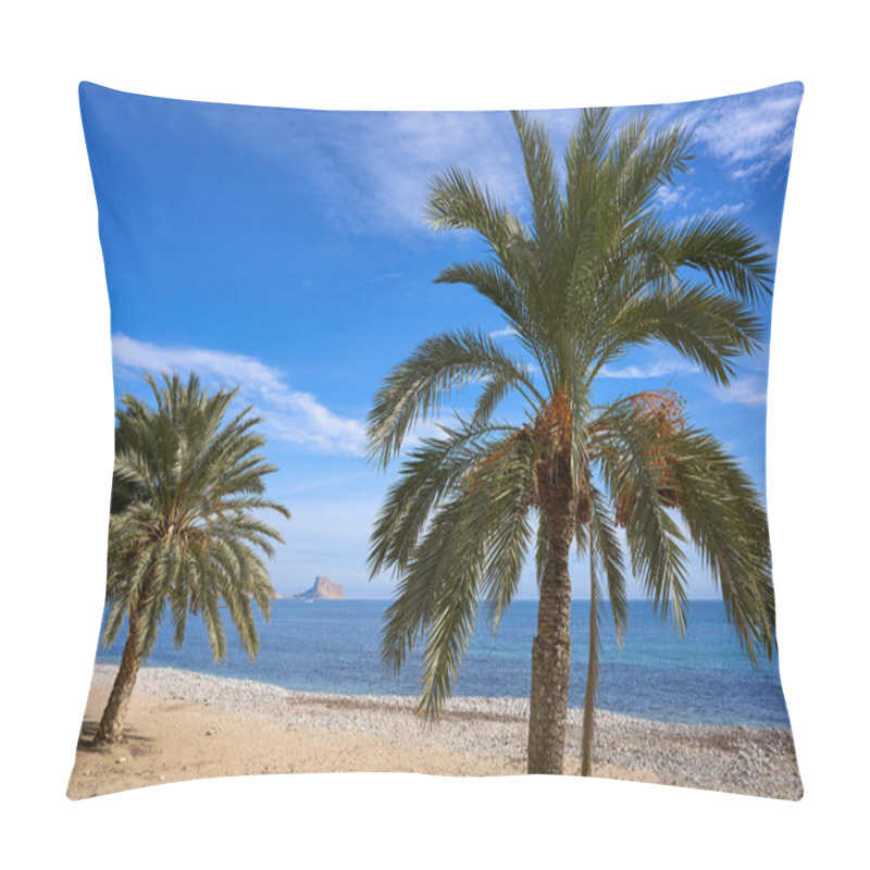 Personality  Altea Beach Playa La Roda Palm Trees In Alicante Of Spain Pillow Covers