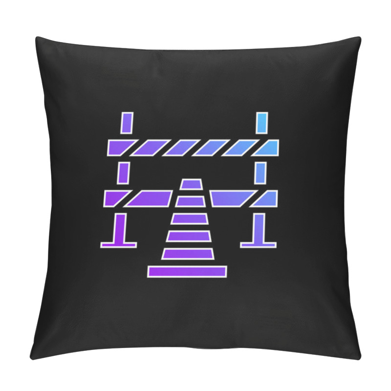 Personality  Barrier Blue Gradient Vector Icon Pillow Covers