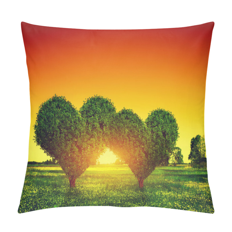 Personality  Heart Shape Trees Couple Pillow Covers