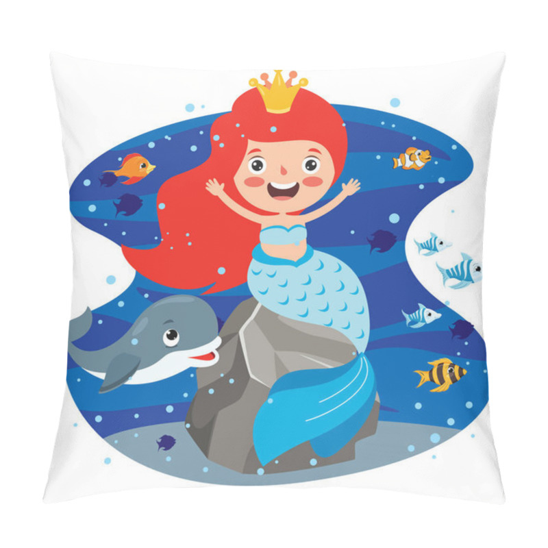 Personality  Cute Beautiful Mermaid Posing Pillow Covers