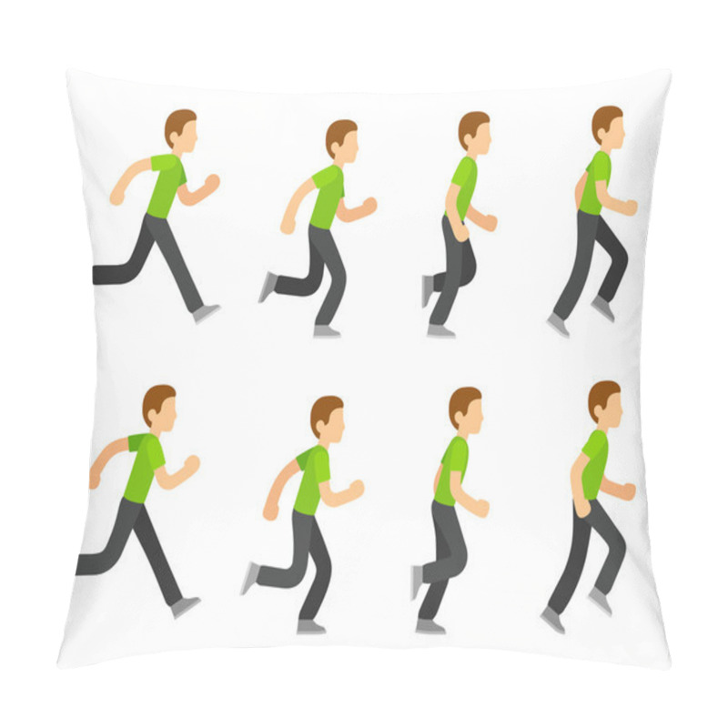 Personality  Running Man Animation Pillow Covers