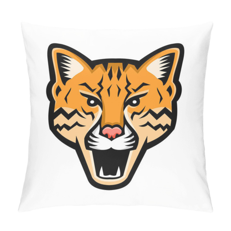 Personality  Ocelot Head Front Mascot Pillow Covers