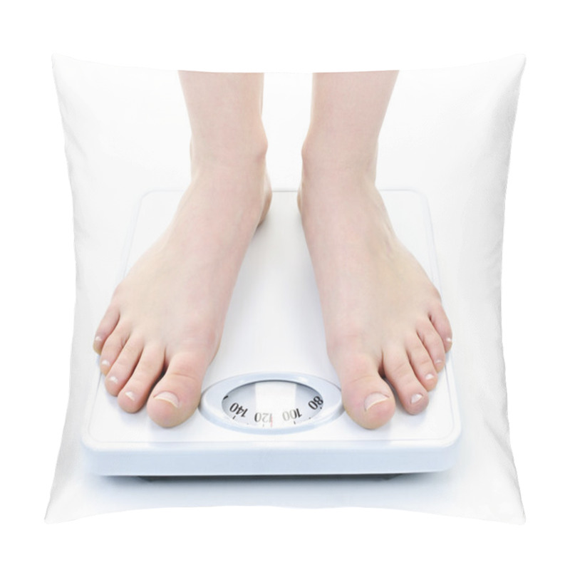 Personality  Feet On Bathroom Scale Pillow Covers