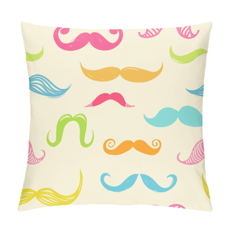 Personality  Mustache Seamless Background Pillow Covers