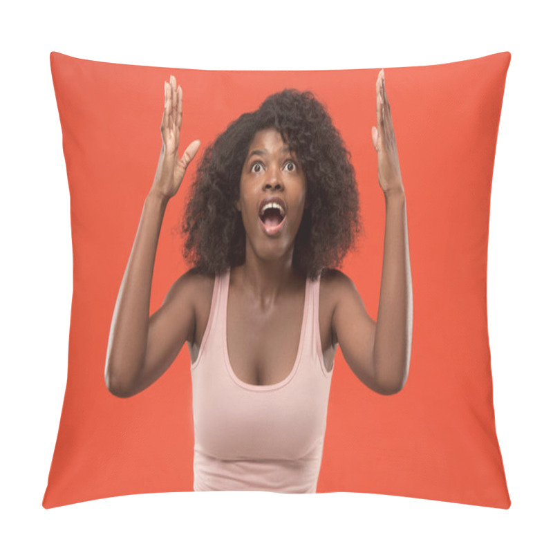 Personality  Beautiful Woman Looking Suprised Pillow Covers