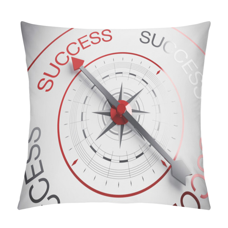 Personality  Compass Arrow Pointing To Success Pillow Covers