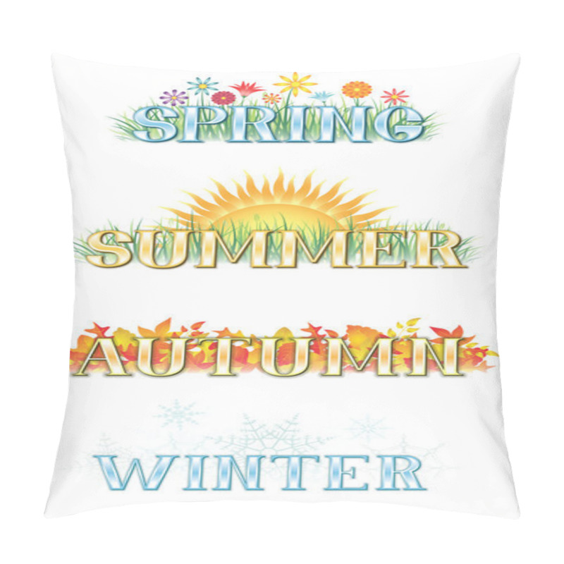 Personality  Four Seasons Banners Pillow Covers