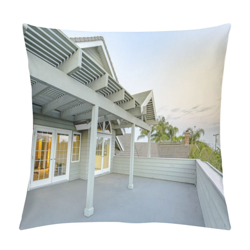 Personality  Large Upstairs Deck In Southern California Home With Lattice Cov Pillow Covers