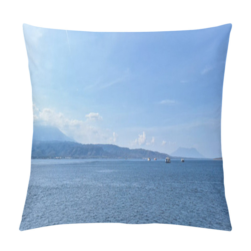 Personality  A Serene View Of The Bali Sea With Calm Blue Waters And Blue Sky Pillow Covers