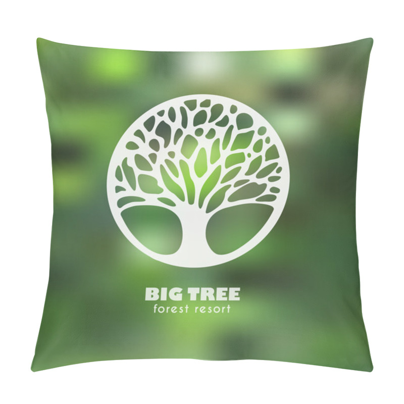 Personality  Abstract Tree Sign Vector Template. Pillow Covers