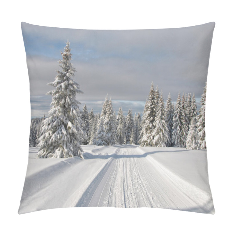 Personality  Snowy Mountain Road Pillow Covers