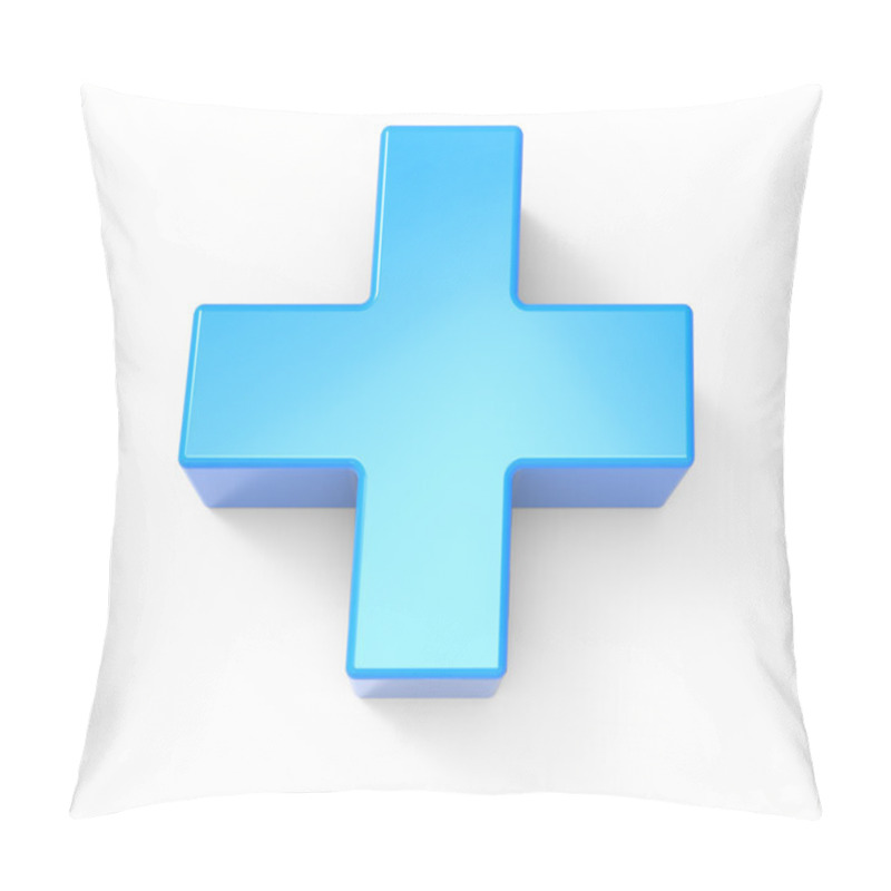 Personality  Blue Plus Sign Pillow Covers