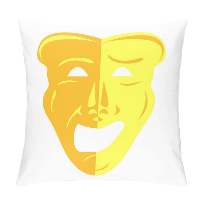 Personality  Gold Theatrical Masks Pillow Covers