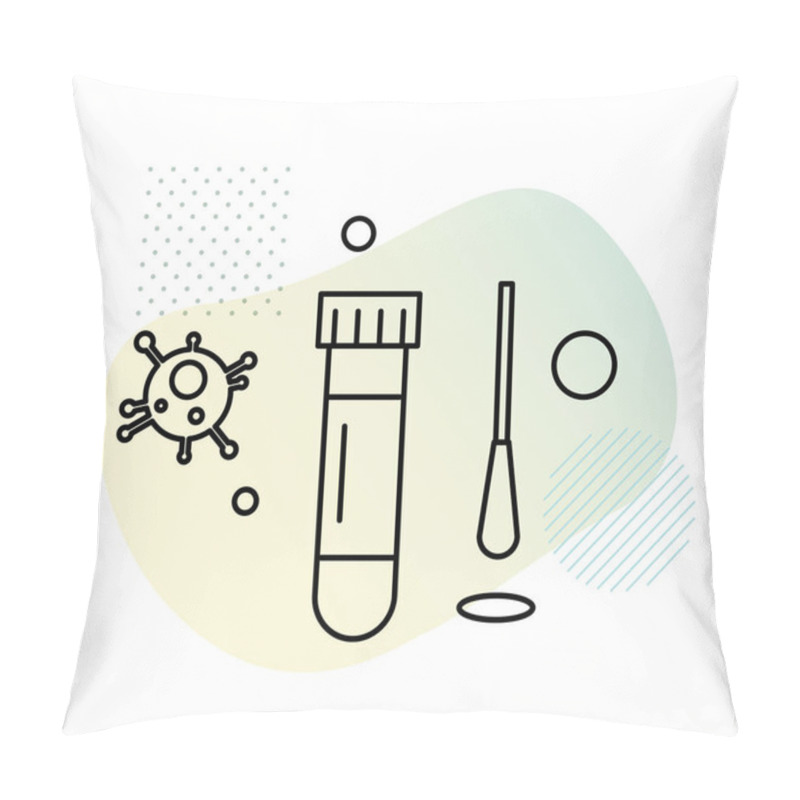 Personality  Nasal Swab Testing - Icon As Eps 10 File. Pillow Covers